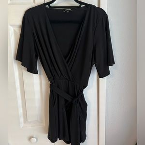 Express simple black romper. Stretchy material
